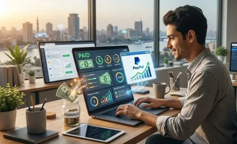 مواقع تدفع عبر PayPal بدون استثمار 2026